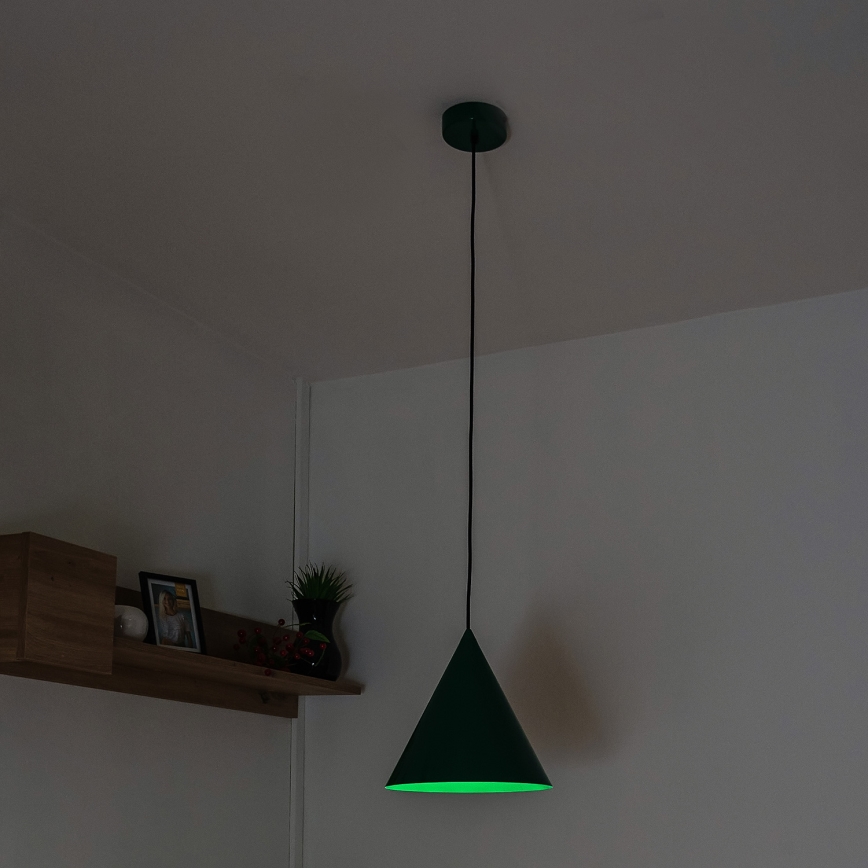 Závesné svietidlo na lanku ETNA II 1xE27/15W/230V pr. 25 cm zelené