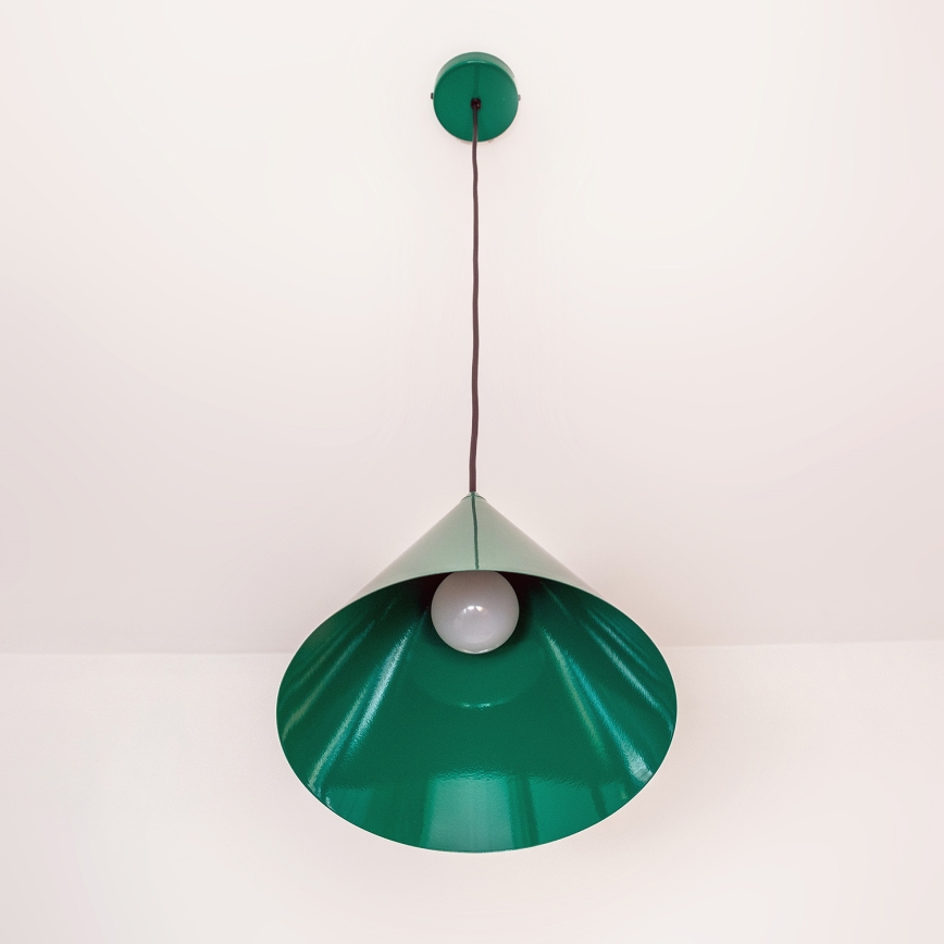 Závesné svietidlo na lanku ETNA II 1xE27/15W/230V pr. 25 cm zelené