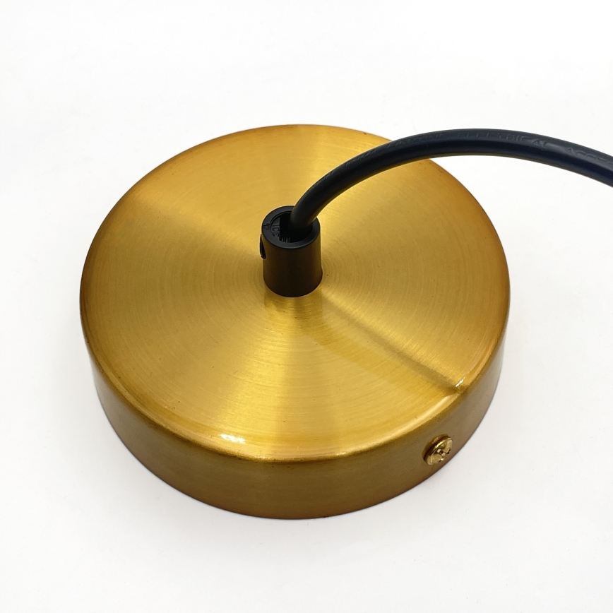 Závesné svietidlo na lanku HECTOR 1xE27/15W/230V, biela/ mosadz, priemer 30 cm