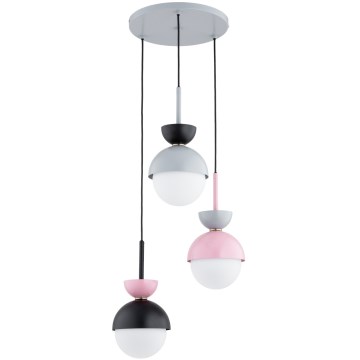 Závesné svietidlo na lanku IRSA 3xE27/15W/230V pestrofarebné