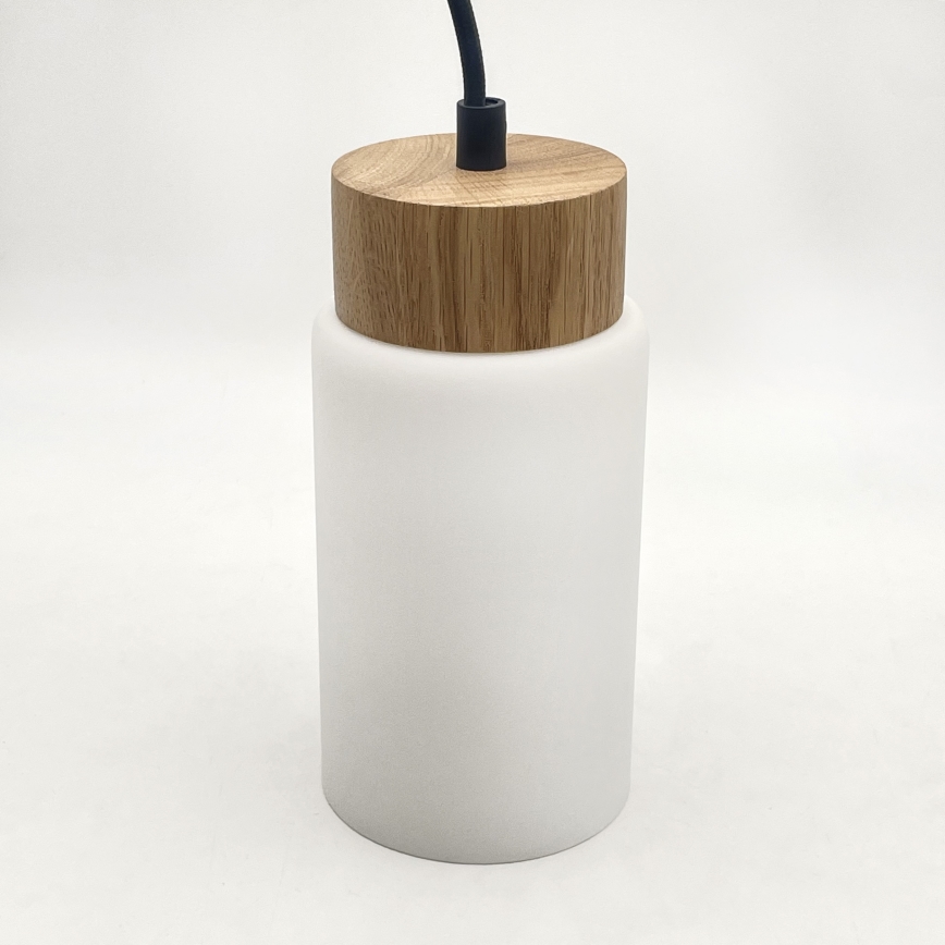 Závesné svietidlo na lanku MARKUS 1xE27/15W/230V čierna/dub