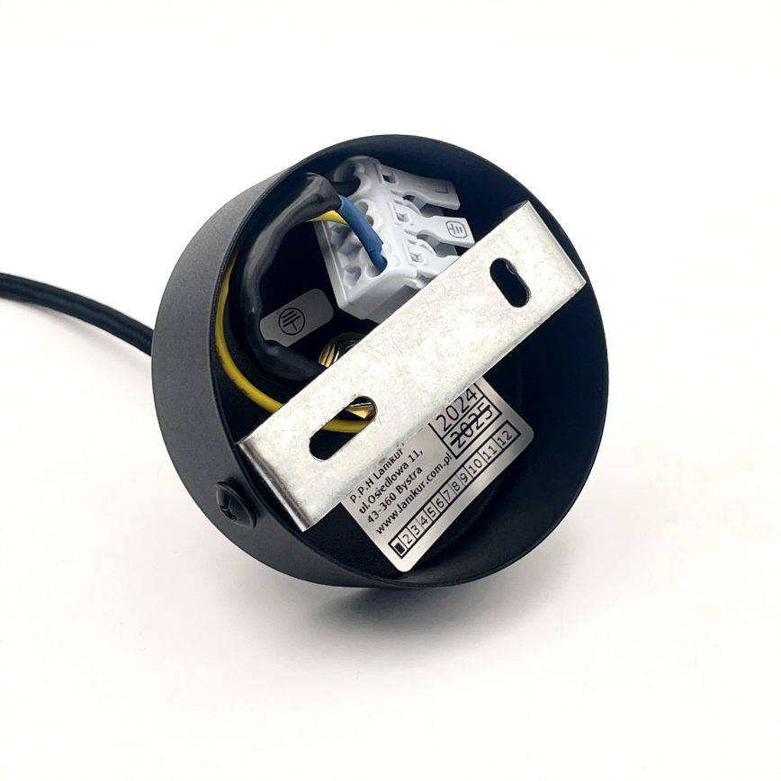 Závesné svietidlo na lanku MARKUS 1xE27/15W/230V čierna/dub