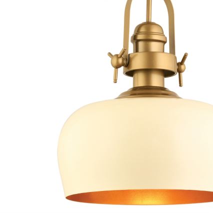 Závesné svietidlo na lanku MONZA 1xE27/40W/230V pr. 30 cm krémové/bronzové