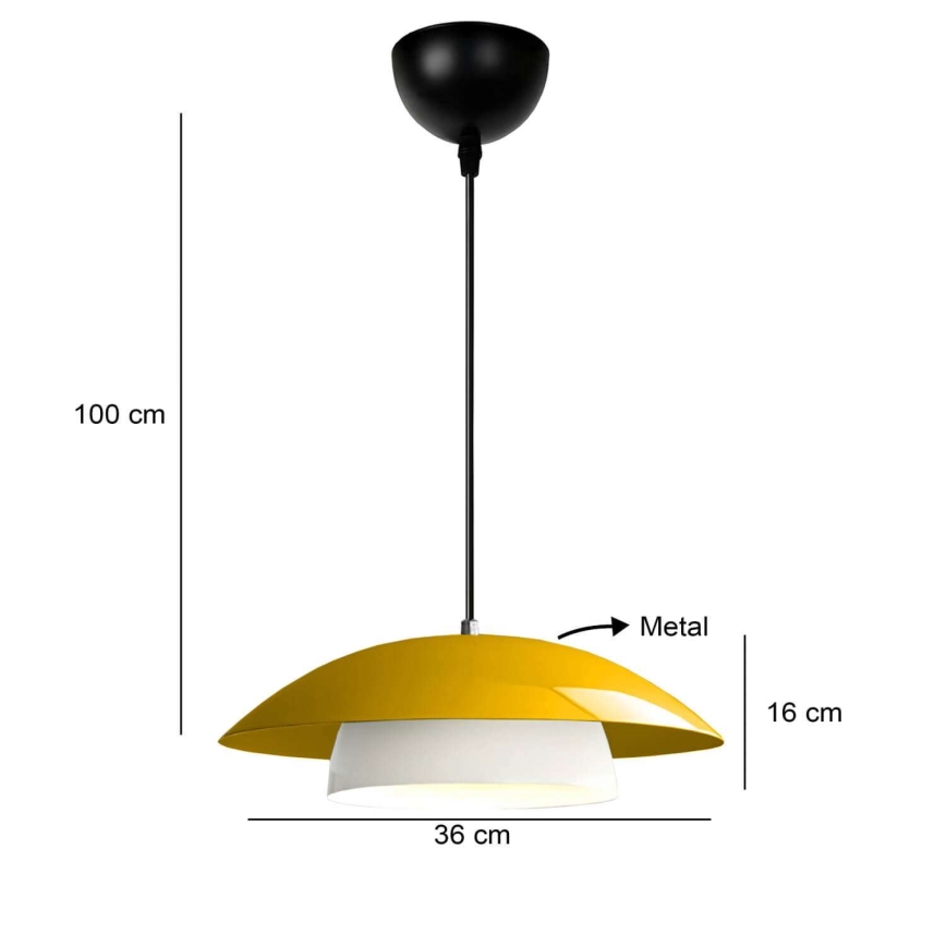 Závesné svietidlo na lanku MOONLIGH 1xE27/40W/230V žlté