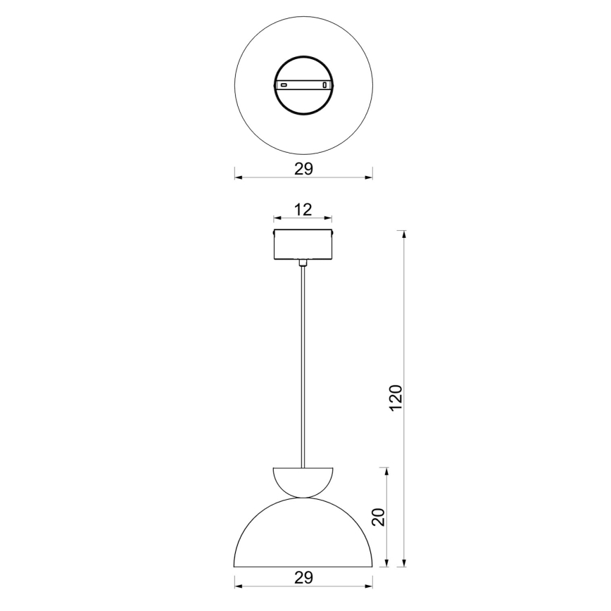 Závesné svietidlo na lanku NEVIS 1xE27/15W/230V, priemer 29 cm, hnedé