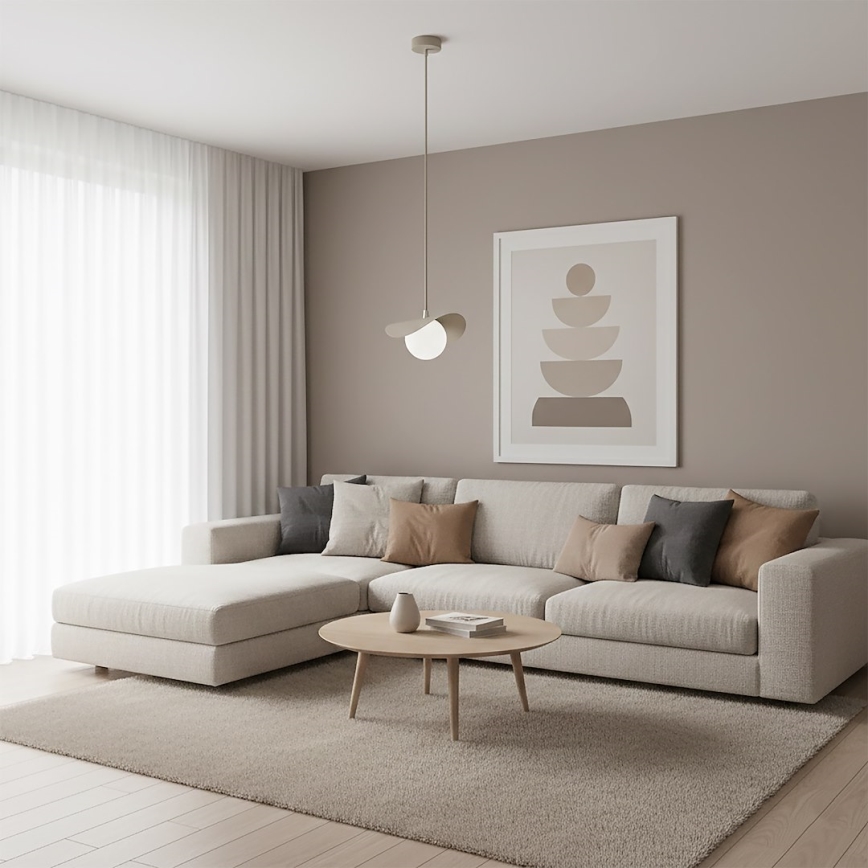 Závesné svietidlo na lanku RITUAL 1xG9/8W/230V béžové