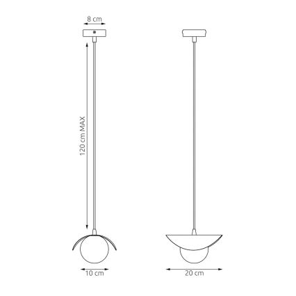Závesné svietidlo na lanku RITUAL 1xG9/8W/230V béžové