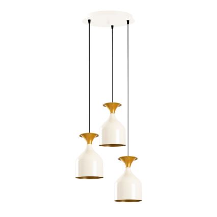 Závesné svietidlo na lanku SIVANI 3xE27/40W/230V biela/medená