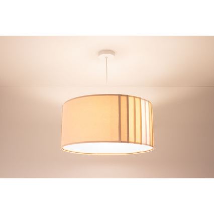 Závesné svietidlo STRIPES 1xE27/60W/230V, priemer 40 cm, béžové