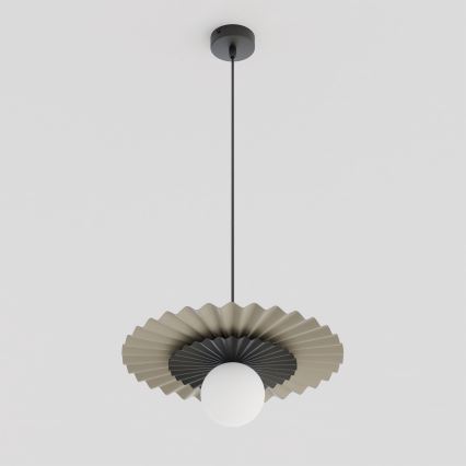 Závesné svietidlo UMBRA na lankách 1xG9/8W/230V, čierne/béžové