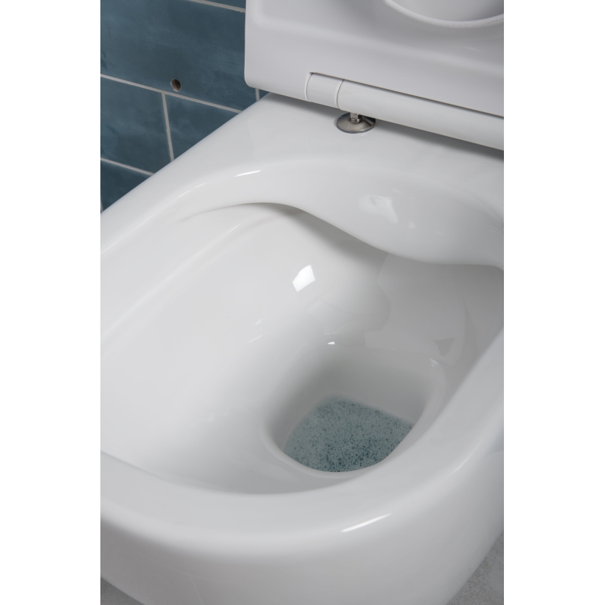Závesné WC MIO Rimless + WC sedátko SoftClose MIO + splachovacie tlačidlo DUAL + podomietkový modul + izolačná podložka