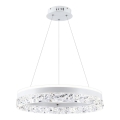 Závesný LED luster FROZI LED/32W/230V pr. 50 cm biely