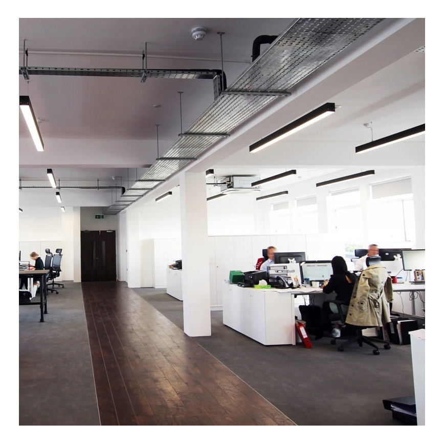 Závesný LED luster na lanku LED/44W/230V 4000K 120 cm čierny