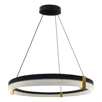 Závesný LED luster na lanku TRIANGLE LED/40W/230V 3000/4000/6000K pr. 60 cm čierna