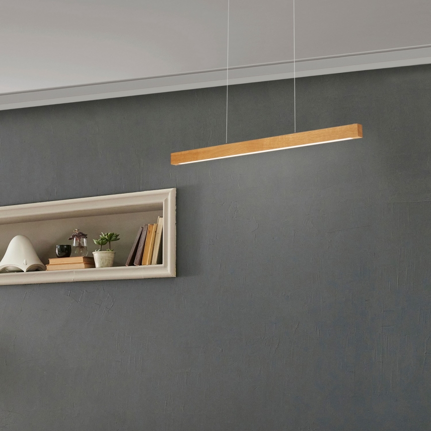 Závesný LED luster na lanku VERDE LED/18W/230V 3000K 76 cm dub