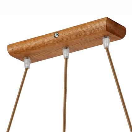 Závesný luster AIDA na lankách, 3xE27/60W/230V, dub