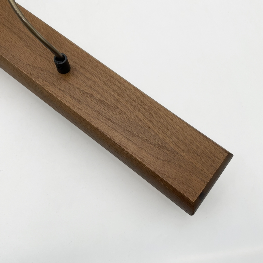 Závesný luster AIDA na lanku 2xE27/15W/230V, priemer 35 cm, dub/krémová