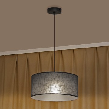 Závesný luster ALBA 1xE27/15W/230V, priemer 45 cm, sivý
