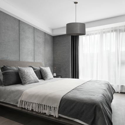 Závesný luster ALBA 1xE27/15W/230V, priemer 45 cm, sivý