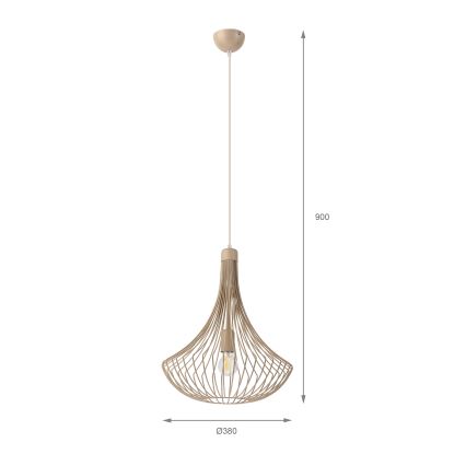 Závesný luster BALERINA 1xE27/15W/230V béžový