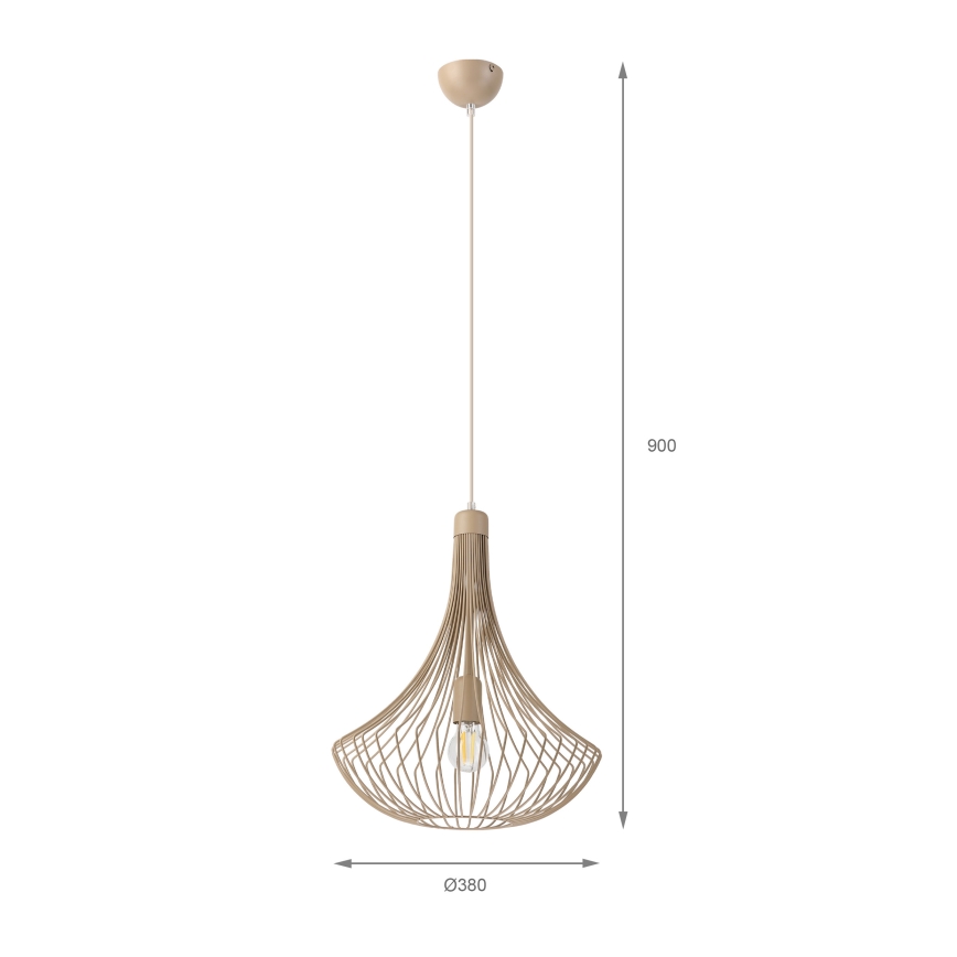 Závesný luster BALERINA 1xE27/15W/230V béžový