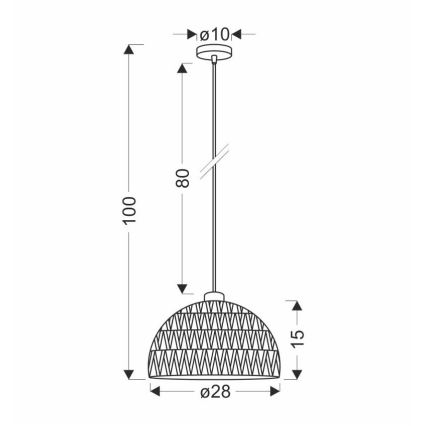Závesný luster BALLI 1xE27/40W/230V béžový