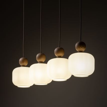 Závesný luster BALLO na lanku 4xE14/10W/230V béžový