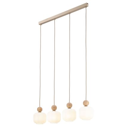 Závesný luster BALLO na lanku 4xE14/10W/230V béžový