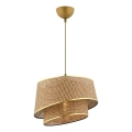 Závesný luster BARETTE 1xE27/60W/230V hnedá/zlatá