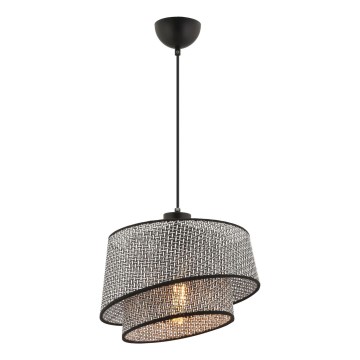 Závesný luster BARETTE 1xE27/60W/230V šedá/čierna