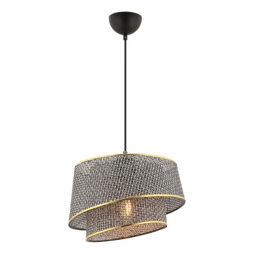 Závesný luster BARETTE 1xE27/60W/230V šedá/zlatá