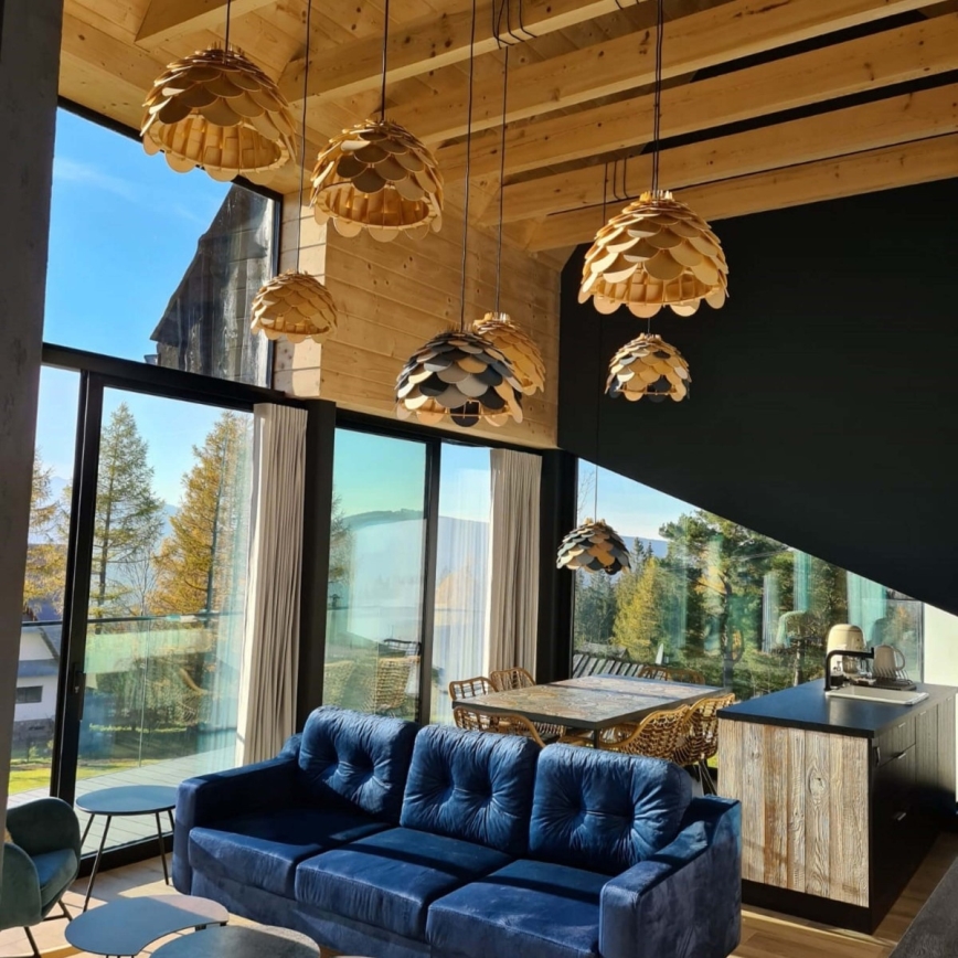 Závesný luster BURGO na lanku 1xE27/60W/230V pr. 50 cm