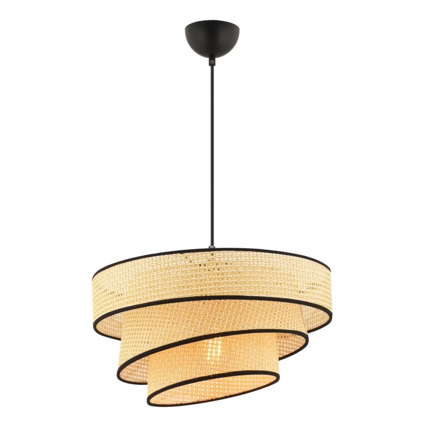 Závesný luster COUPER na lanku 1xE27/60W/230V béžová/čierna