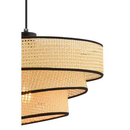 Závesný luster COUPER na lanku 1xE27/60W/230V béžová/čierna