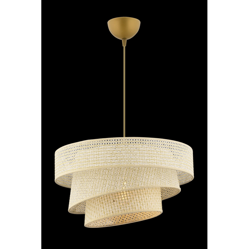 Závesný luster COUPER na lanku 1xE27/60W/230V krémový