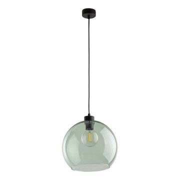 Závesný luster CUBUS 1xE27/15W/230V čierna/dymová zelená