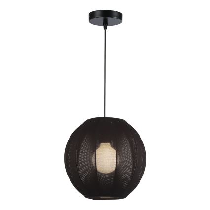 Závesný luster DANA na lankách, 1xE27/15W/230V, priemer 25 cm, čierny