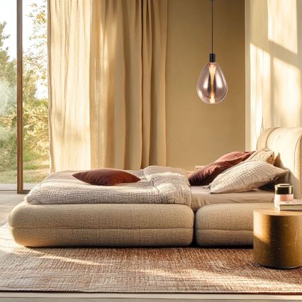 Závesný luster DENSO 1xG9/5W/230V, priemer 20 cm, medená/čierna