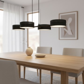 Závesný luster DRUMZ 4xE14/10W/230V čierny