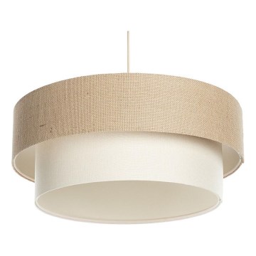 Závesný luster DUO na lanku, 1xE27/60W/230V, priemer 50 cm, béžová/krémová
