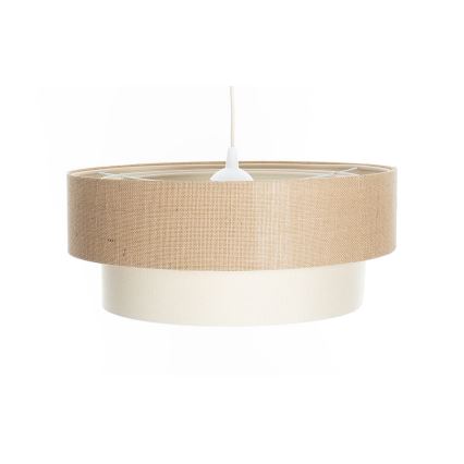 Závesný luster DUO na lanku, 1xE27/60W/230V, priemer 50 cm, béžová/krémová