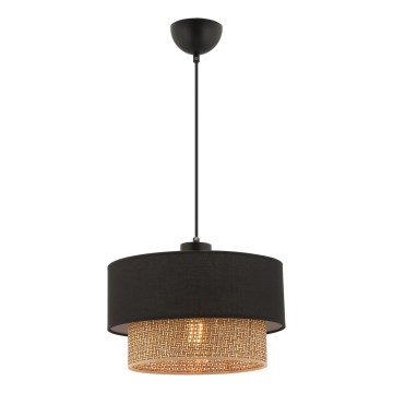 Závesný luster ECHO 1xE27/60W/230V čierny/hnedý