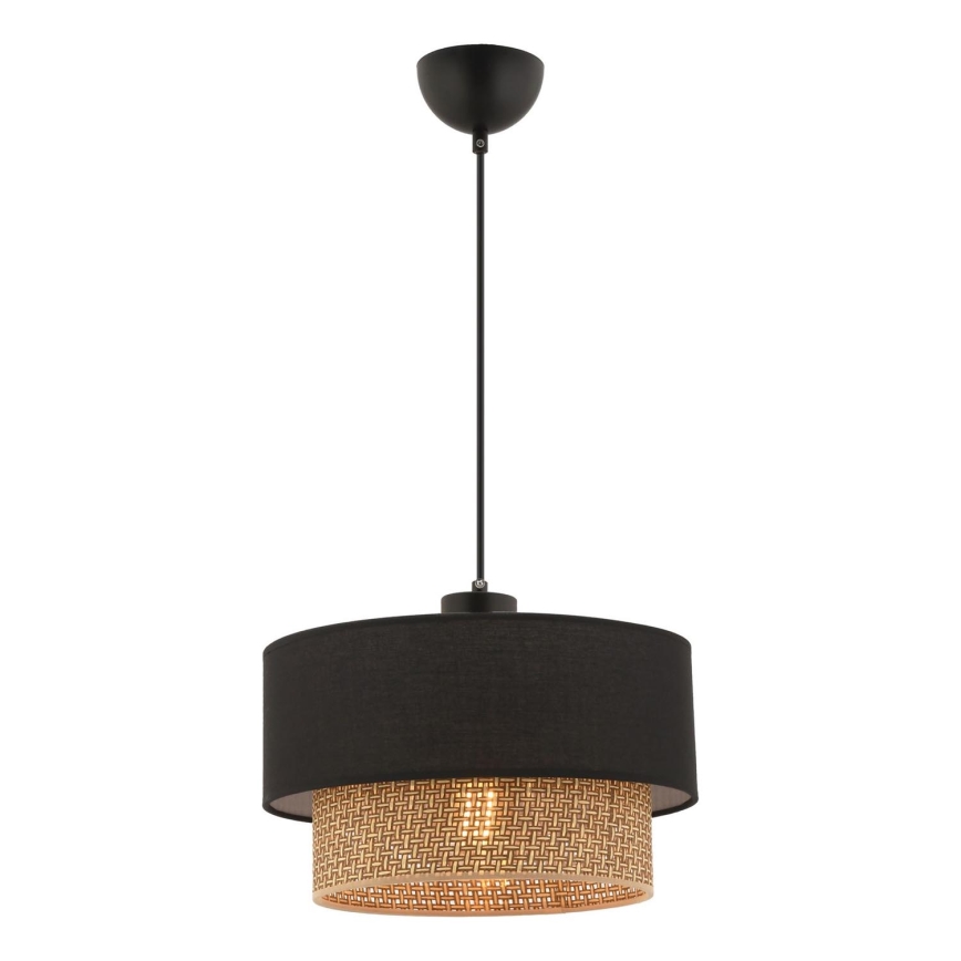 Závesný luster ECHO 1xE27/60W/230V čierny/hnedý