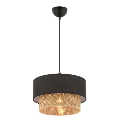 Závesný luster ECHO 1xE27/60W/230V čierny/hnedý