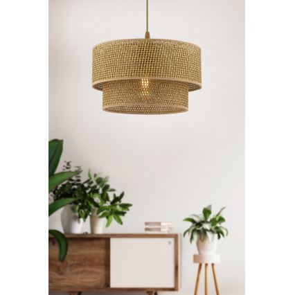 Závesný luster ECHO 1xE27/60W/230V hnedý