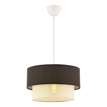 Závesný luster ECHO 1xE27/60W/230V hnedý/krémový
