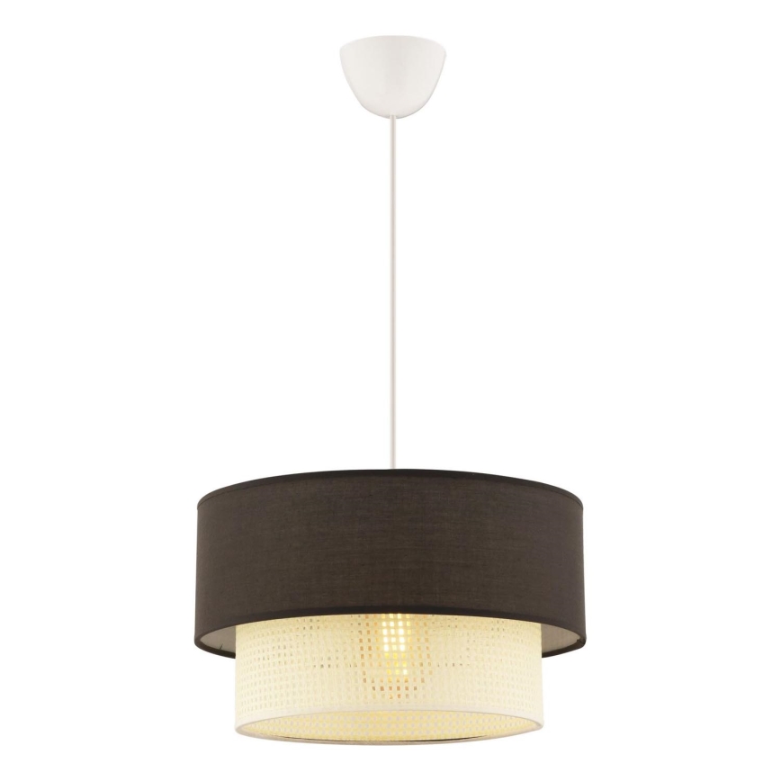 Závesný luster ECHO 1xE27/60W/230V hnedý/krémový