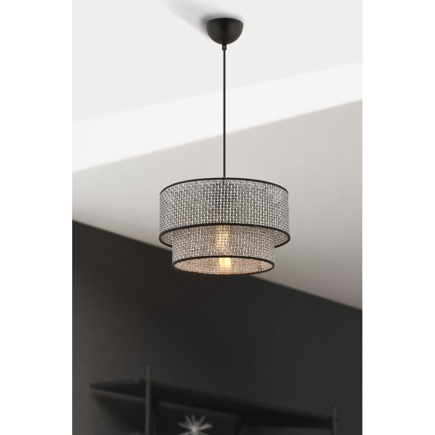 Závesný luster ECHO 1xE27/60W/230V šedá/černá
