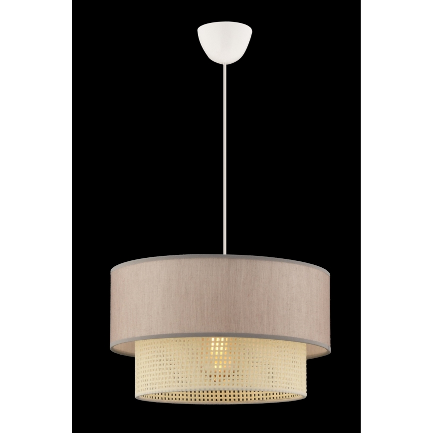 Závesný luster ECHO na lanku 1xE27/60W/230V béžová/krémová