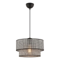Závesný luster ECHO na lanku 1xE27/60W/230V sivá/čierna